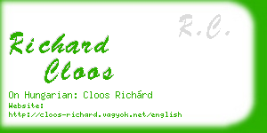 richard cloos business card